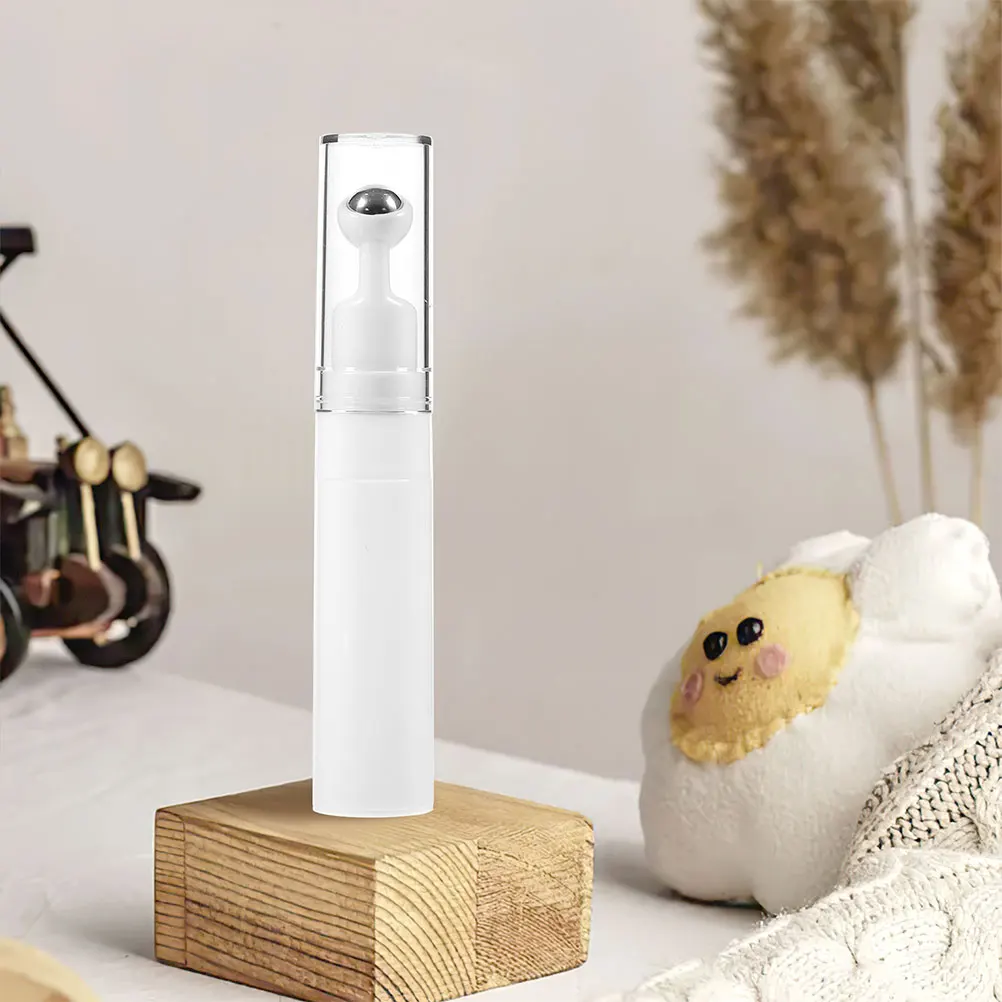 

Portable 5ml White Eye Cream Roller Bottles Applicator Tool Travel Refillable Containers Serum Vacuums