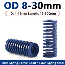 1pc Blue Light Load Die Mold Spring Compression Spring Steel Outer Diameter 8 10 12 14 16 18 20 22 25 27 30mm Length 15-300mm