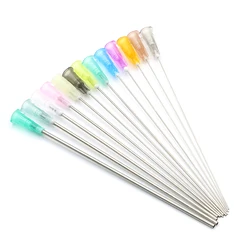20 Stück 14G-27G 100 mm Dosiernadel, Kleber-Injektionsnadel, Edelstahl-Bajonettnadel zum Befüllen von E-Liquid, Tinte und Spritze