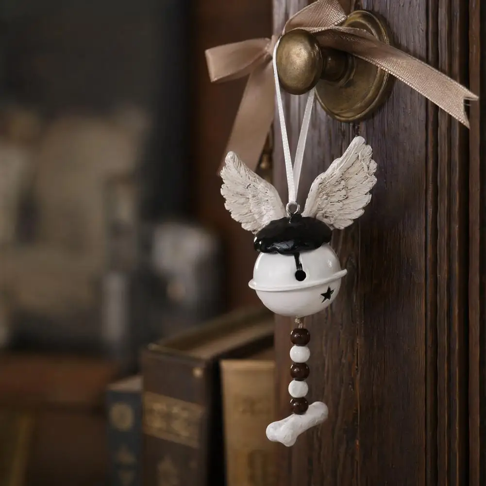 Realistic Halloween Bell Halloween Party Bell Halloween Jingle Bell Ornament Bull Skull Decoration Angel Wings Hanging Party