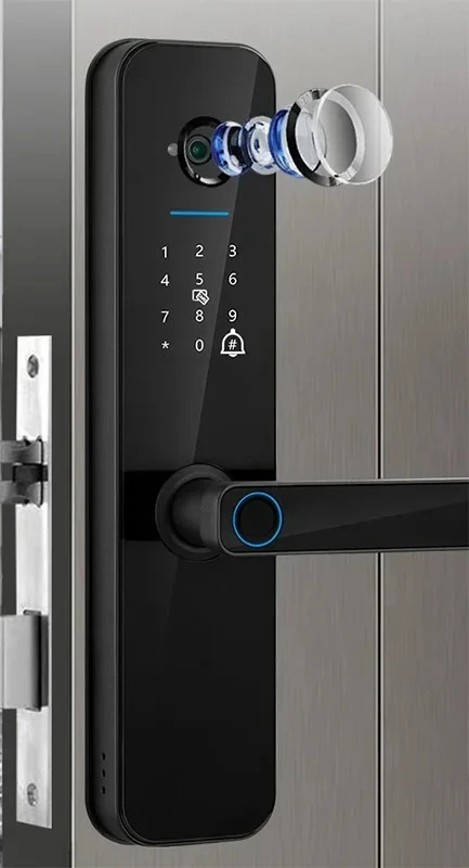 

'Tuya Wifi Digital Smart Door Lock Biometric Fingerprint Unlock With Camera