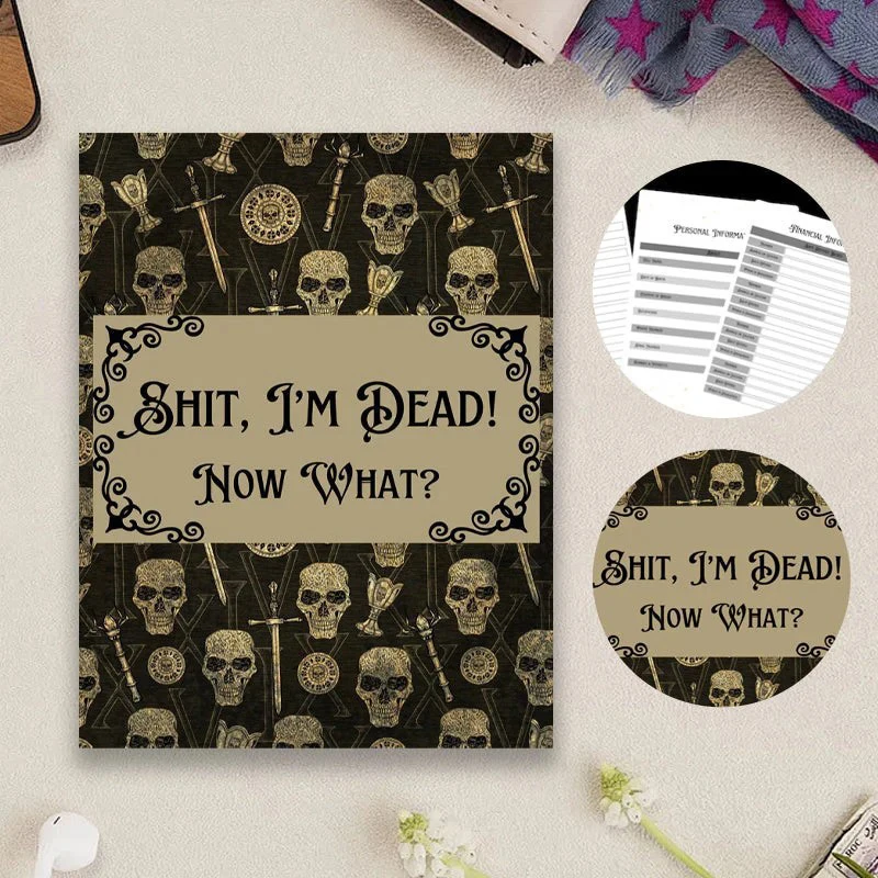 Novo ST * T I'M Dead!, 2024 E agora? The Ultimate Horror Planejamento Livro Presente, Workbook Arranjos Caderno, Fim da Vida