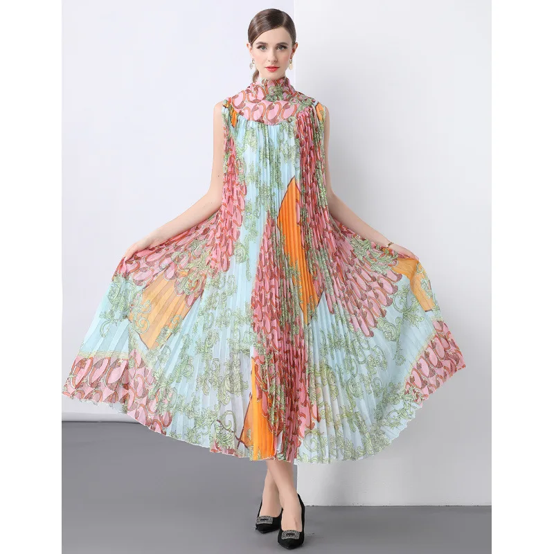 ชุดราตรีผู้หญิงแบบไขว้หลัง ดีไซน์จับจีบยาว กระโปรงยาวทรงเอวกลาง ไม่มีซิป ดีไซน์ยาว