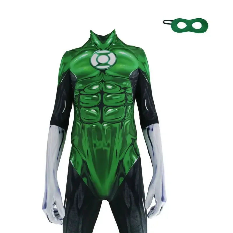 aa Bear House 002 Green Lantern Cosplay Costume Zentai Bodysuit Suit Adults Kids Superhero Halloween Man Boys Male JumpsWAT99 ★