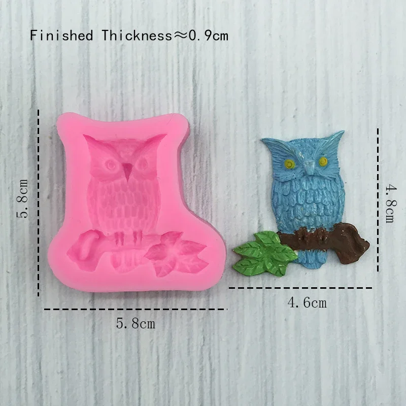 Cartoon Animal Silicone Owl Mold Food Making Soft Safe Material Mould Sugar Craft Fondant Baking Tool Cake Decorating DIY