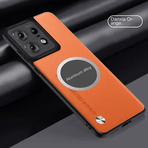 Étui de luxe en cuir avec support magnétique pour voiture, pour Moto Edge 50 Pro Fusion Ultra 40 Neo 30 G85/55/45/35/15/05/ 4/S, housse de protection