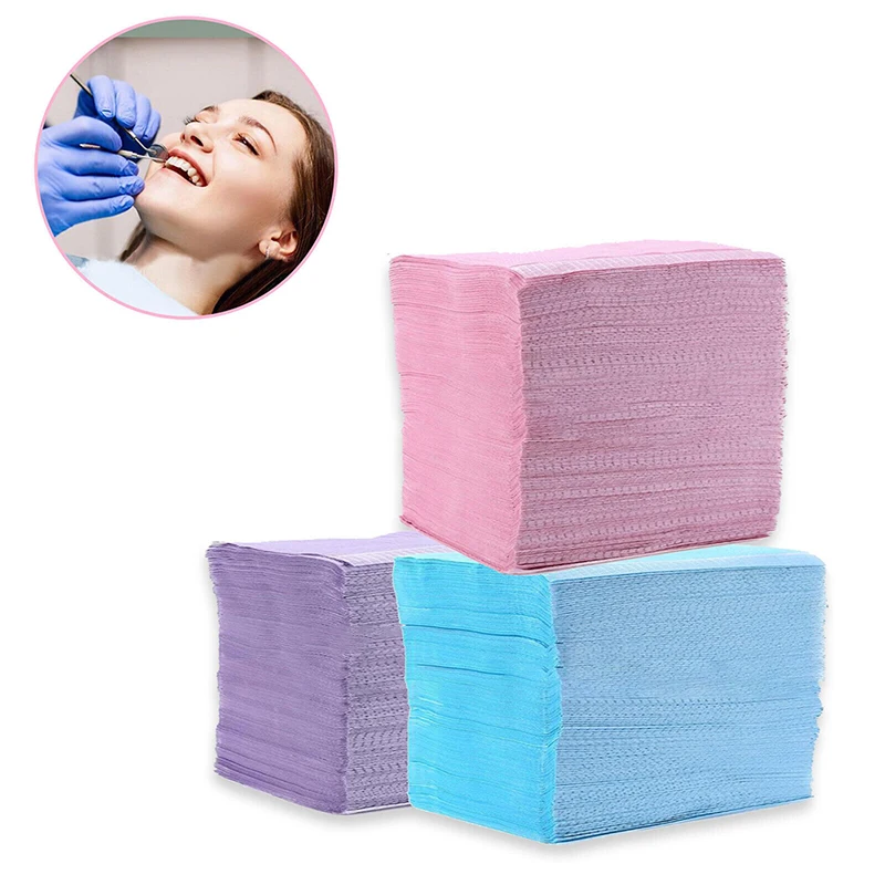 125 PCS Waterproof Nail Art Table Towels Mat Paper Foldable Manicure Table Cushion Dental Spread Towel Nails Cleaning Hand Mat