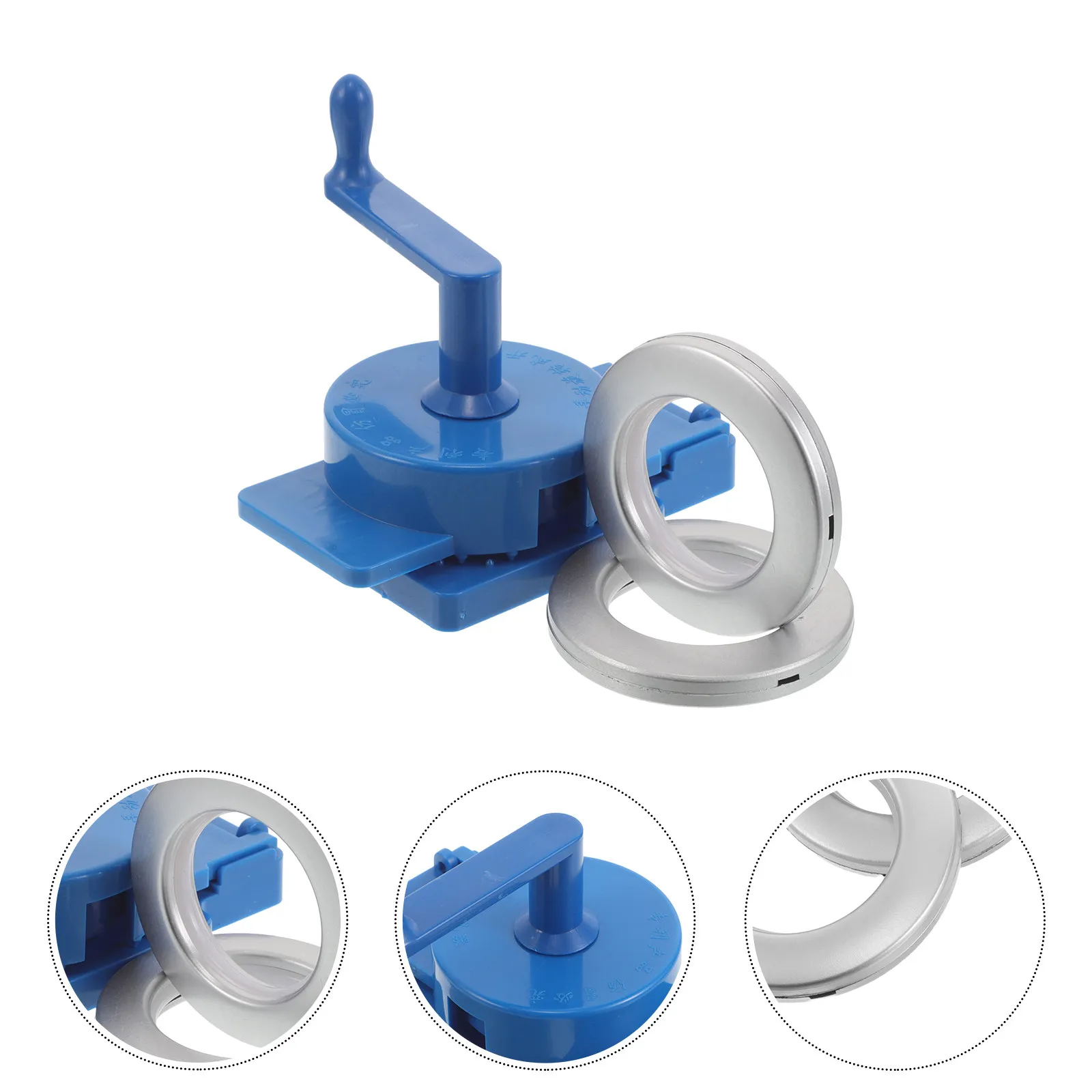 

1Set Curtain Grommet Kit 38Mm Plastic Rings Low Noise Rotary Hole Punch Tool DIY Roman Roman Blind Shower Window Curtain Eyelets