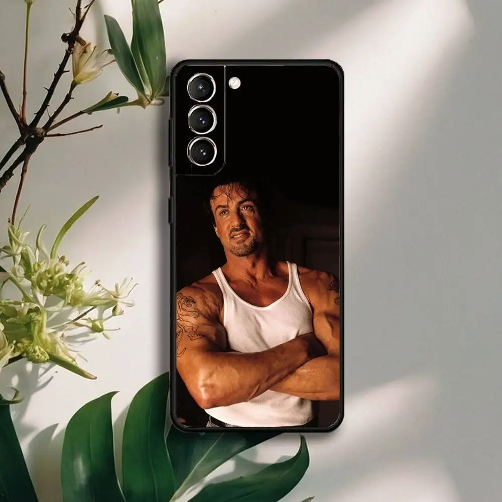 حافظة هاتف First-Blood-John-Rambo لهاتف سامسونج جالاكسي A13,21s,22,31,32,52,53,71,72,73, غلاف أسود ناعم