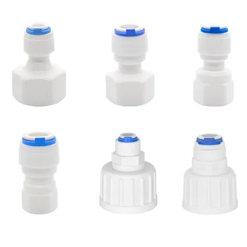 YQBS RO Aquarium Accessoires Snelkoppeling 1/8 1/4 3/8 1/2 3/4BSP Binnendraad Adapter Rechte Combinatie Buis