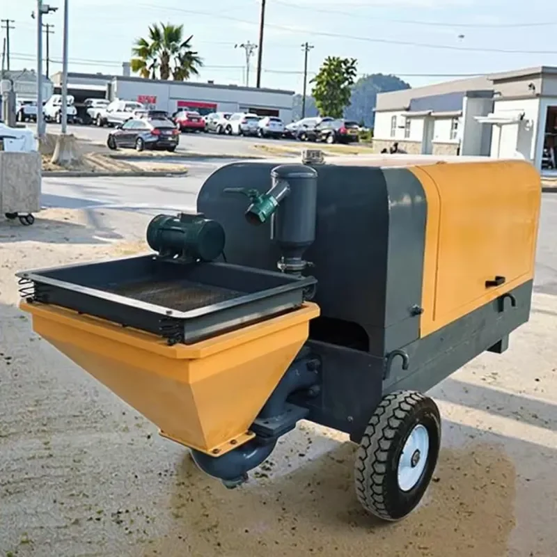 Hydraulic Bulky Grain Concrete Feeder Cement Fine Stone Mortar Delivery Pump Powder Wall Plastering Mortar Spraying Machine
