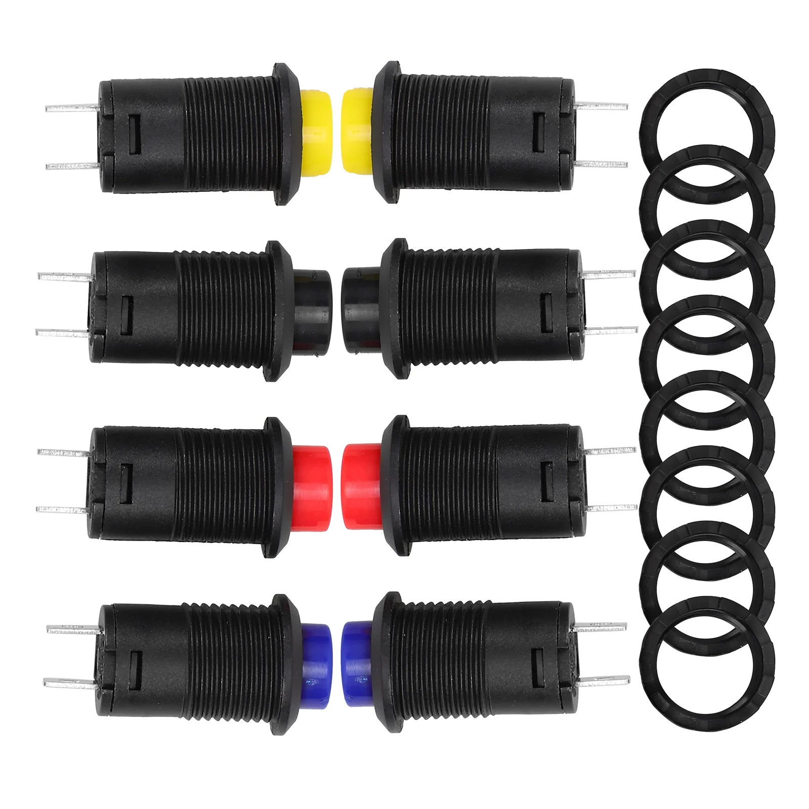 

8pcs Push Button Household Replacement For Light Latching Doorbell Diy On/Off Brass Button Switch Reliable Easy
