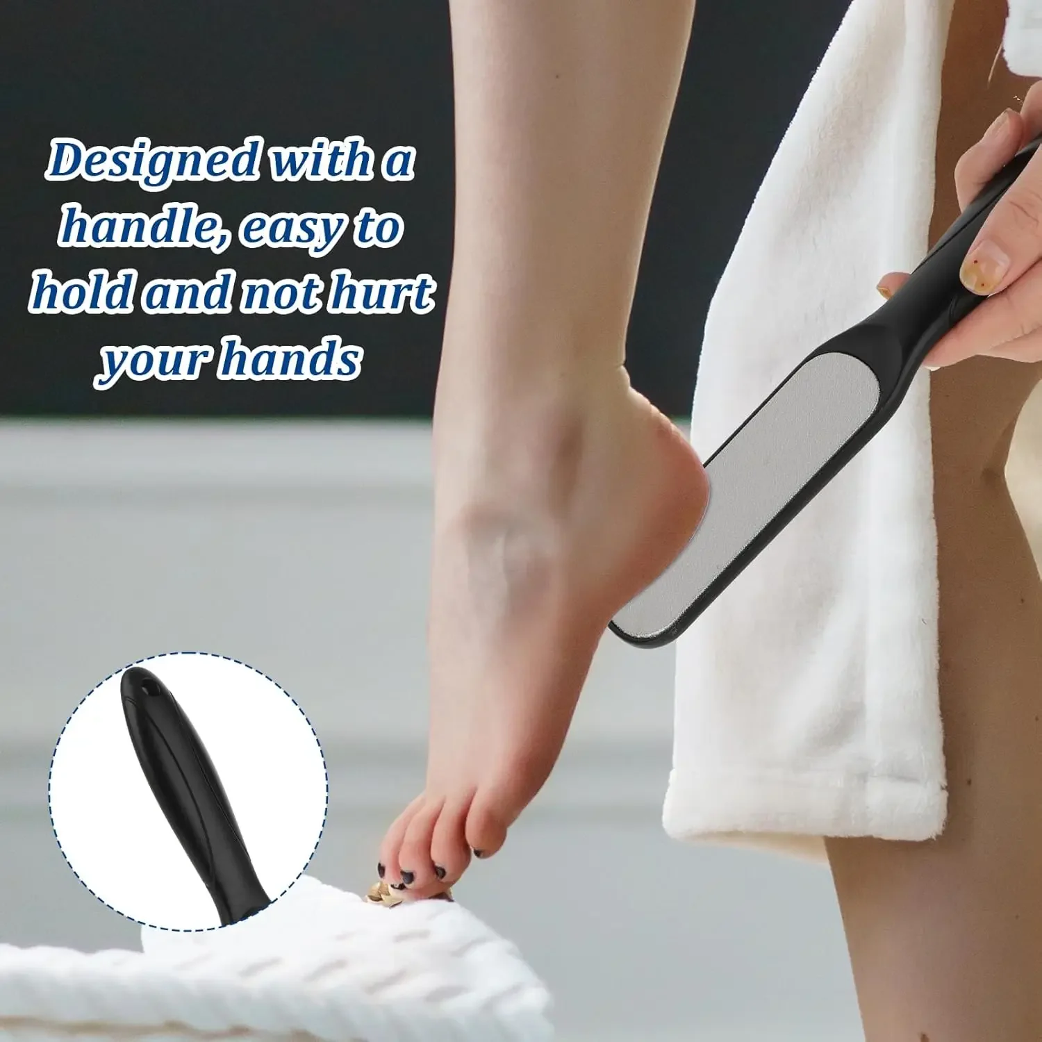 1pc Stainless Steel Foot File Double-Sided Foot Rasp Callus Remover Professional Pedicure Tools Foot Scrubber Dead Skin Remover