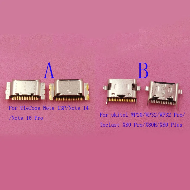 2-10Pcs USB Charger Connector Plug Dock Charging Type C For Ulefone Note 13P 14 16 Oukitel WP20 WP32 Teclast X80 Pro Plus X80H