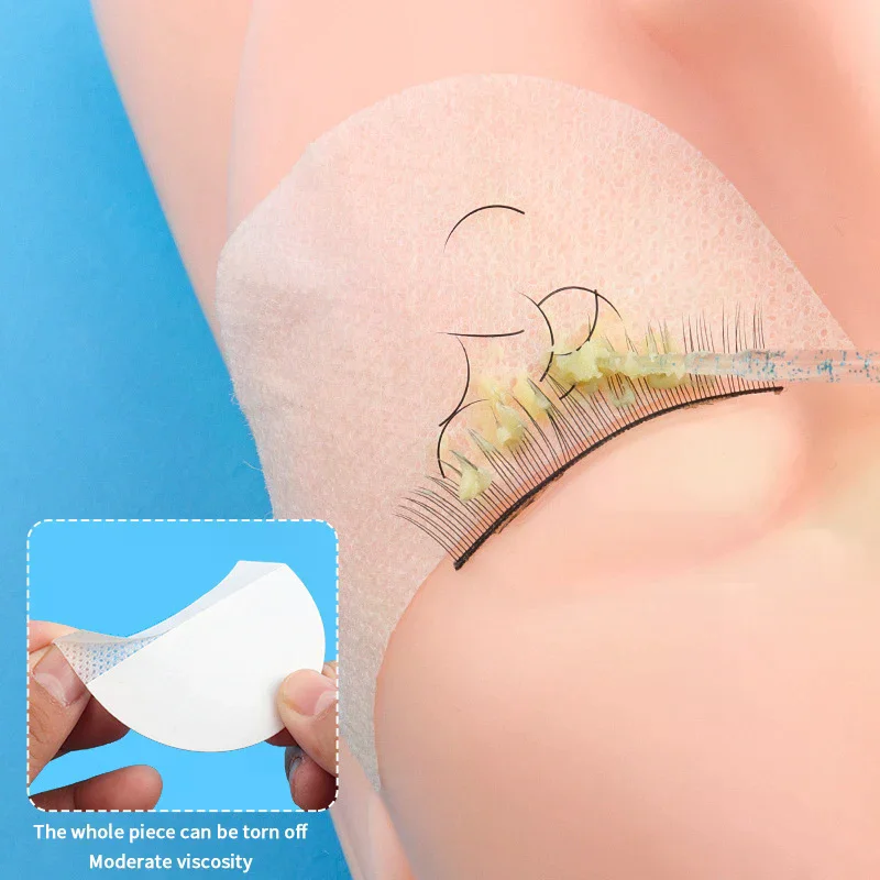 40/50 pz Usa E Getta Cotone Ciglia Patch Adesivo Per La Rimozione False Lash Eye Pad Patch Estensione Delle Ciglia Pad Trucco Delle Donne