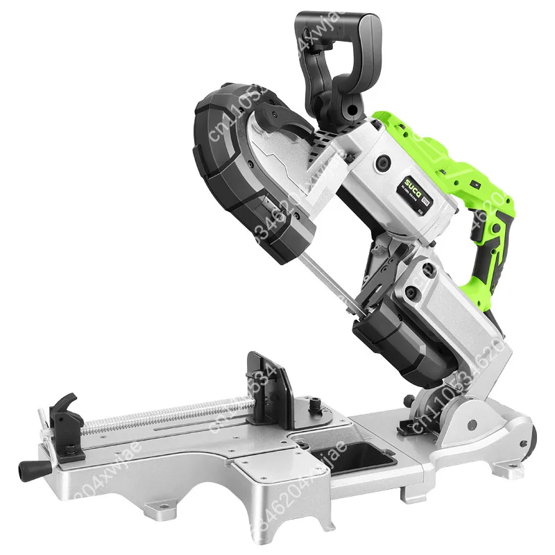 Portable Horizontal Band Saw, Compact Metal Cutting Machine with Multi-function for Home Use