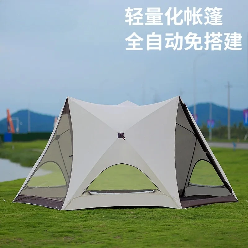 

Seaside Beach Park Oxford Four-season Single Layer One Bedroom Quick Open Portable Folding Camping Tent Equipped Full Set