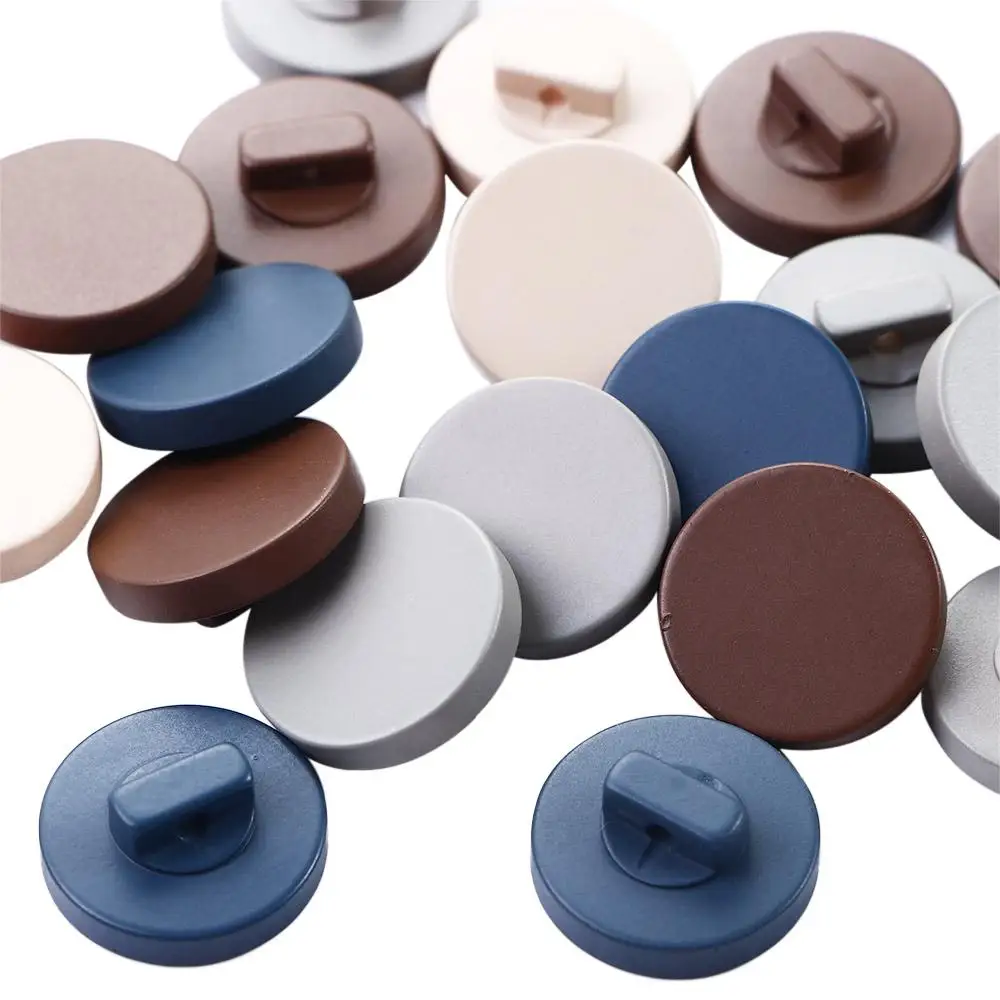 10pcs Craft Supplies White Diy Black Flat Accessories Decorative Resin Shank Button Sewing Material Spray Paint Buttons