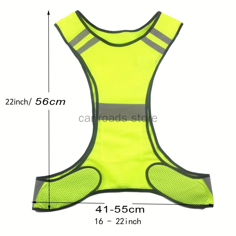 Reflective Vest Walking Lightweight Adjustable 360 High Visibility Vest Motorcycle Gear Jogging Cycling Walkers Runners Biking