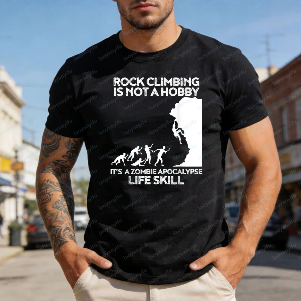 Outdoor Adventure Hobbies - Camiseta de algodón para hombre con