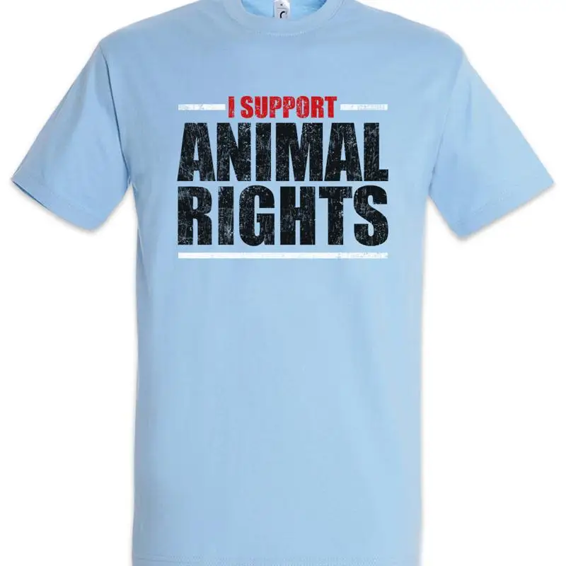 I Support Animal Rights T Shirt Vegan Vegetarian Welfare Carnism Human