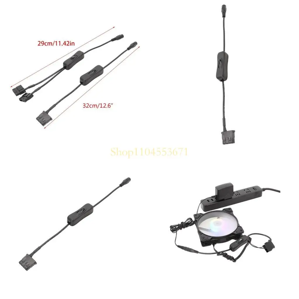 

БЕСПЛАТНЫЙ Продавец DC5.5x2,1 мм до 4PIN для кабеля питания вентилятора Molex для вентилятора для вентилятора ПК.