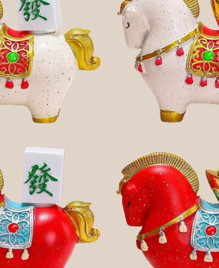 Horse Decor Decorative Wealth Ornament Toy Horse Stuff 2026 New Year for Home Women Men Christmas Bedroom Birthday Chinese