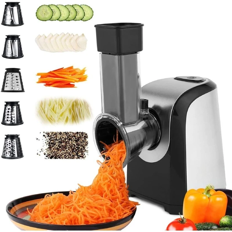 

Cheese Grater, Professional Electric Slicer Shredder, 150W Cheese Grater/Chopper Salad Maker, Shredder for Home Kitchen