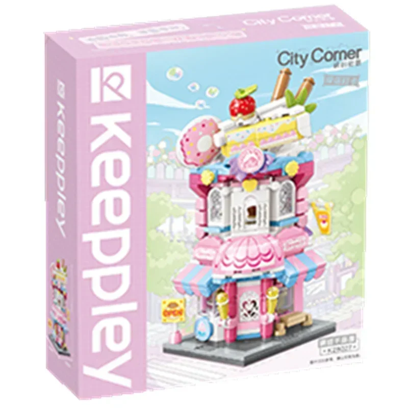 Keeppley Building Blocks City View Scene Coffee Shop Retail Store Architectures Model Assembly Toys regalo di compleanno per bambini