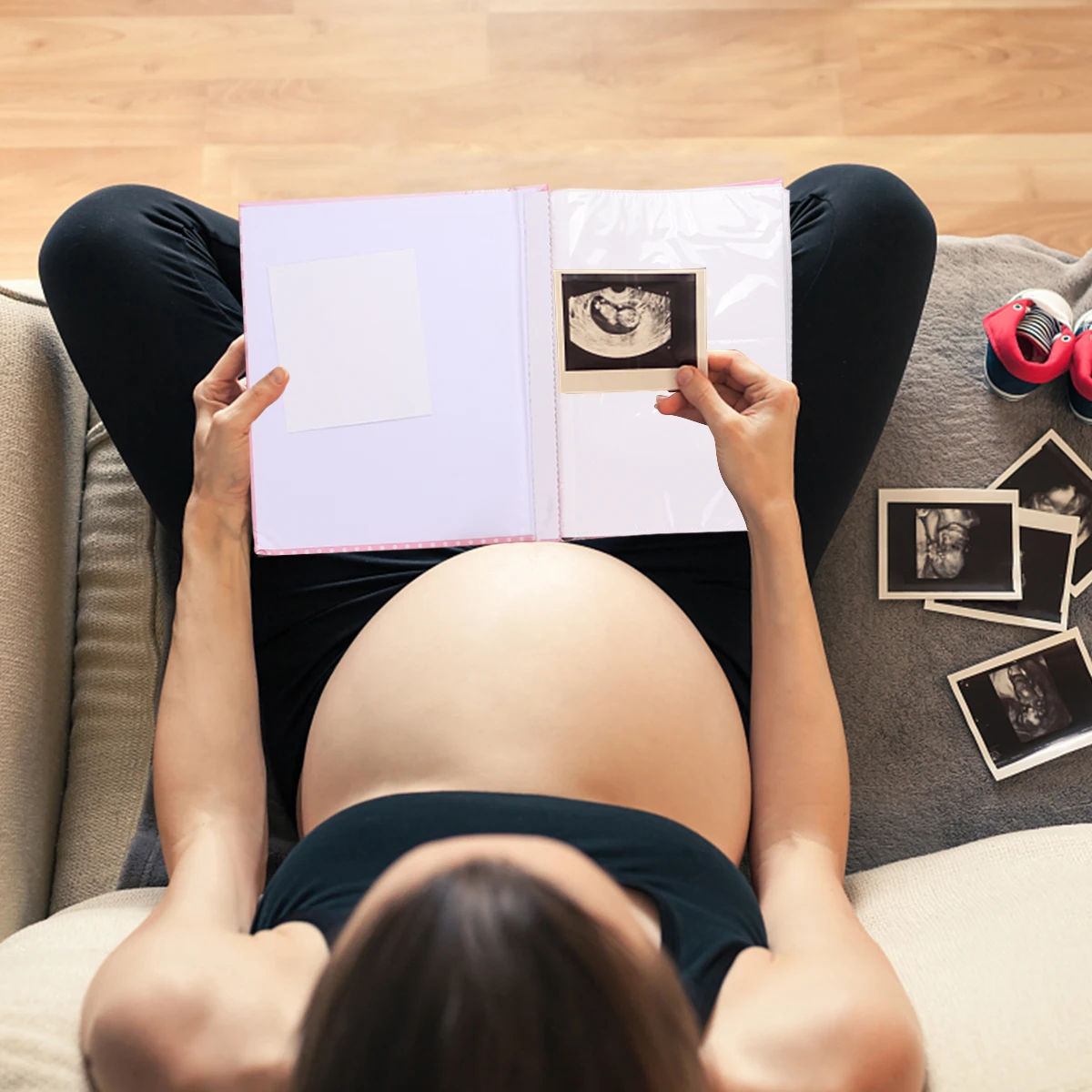 

Children Growth Memory Photo Album 6 Inch Baby Picture Storage Book Diy Scrapbook For Newborn Transparent Pages Pink