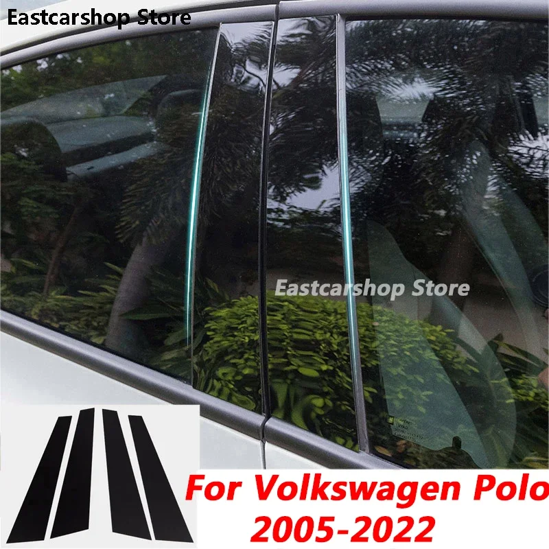 

For Volkswagen VW Polo Plus MK4 9N3 2005-2022 Car Central Middle Column PC Window B C Pillar Strip Sticker Accessories Cover