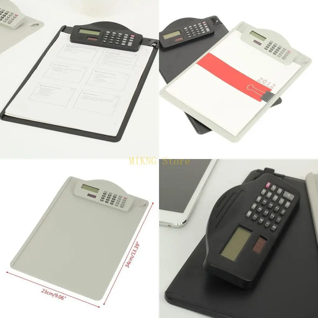 

Plastic Clipboard with Calculator Writing Pad File Folders Document Holder best sale