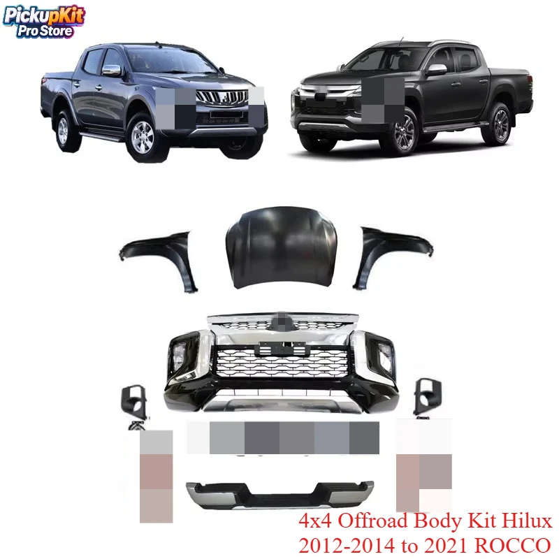 

4x4 Offroad Body Kit Hilux 2012-2014 to 2021 ROCCO Bumper Grille Set