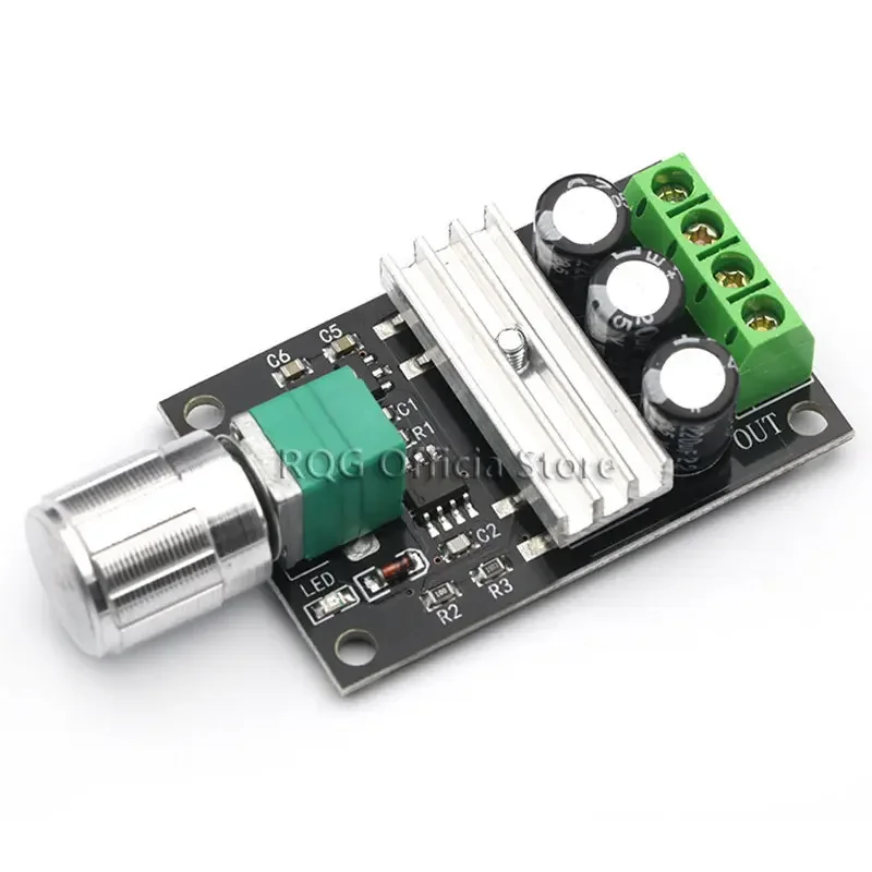 Controlador de velocidad del Motor, regulador ajustable, 3A, DC 6V, 12V, 24V, 28VDC, 3A, 80W PWM