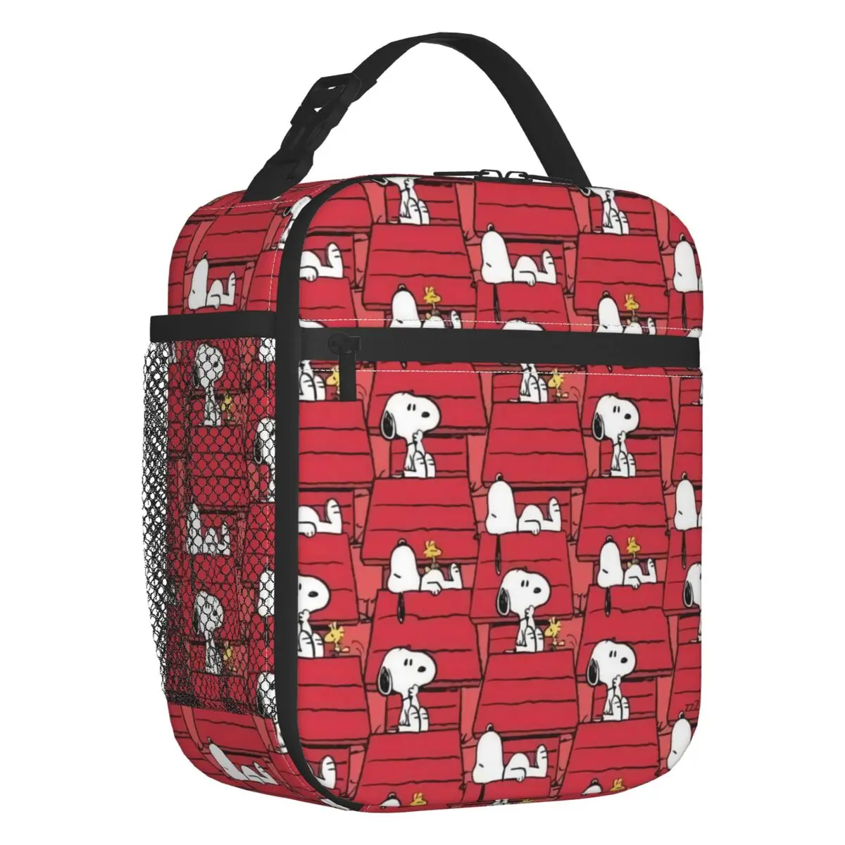 Custom S-Snoopys Pattern Insulated Lunch Bag for Women Waterproof Thermal Cooler Bento Box Office Work School