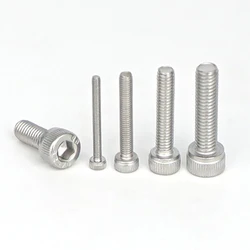 10/20/30/50pcs M2 M3 M4 M5 Hex Head Bolts Hexagon Hex Socket Head Cap Allen Bolt Screw 8mm 12mm 16mm 20mm Metric Diy Screws