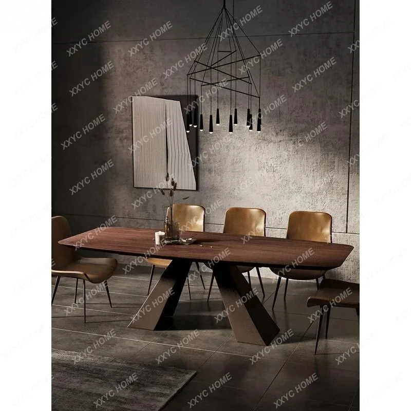 

M Simple large solid wood long table personalized conference table business negotiation workbench modern home dining table strip