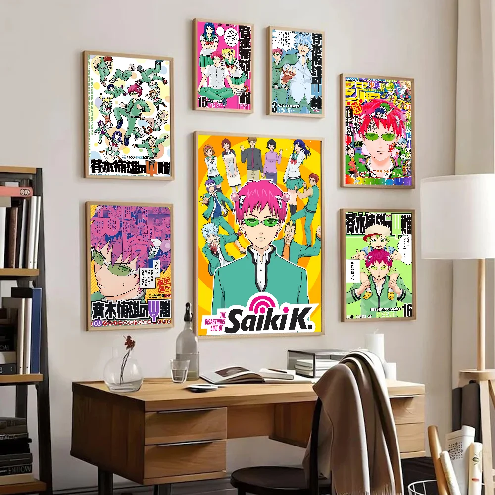 Saiki K Japanese Anime Anime Posters Sticky Whitepaper Prints Posters Artwork Kawaii Room Decor