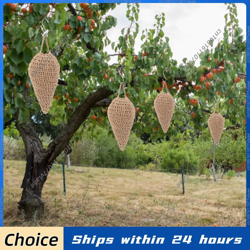 Crochet Wasp Nest Decoy Fake Hornet Nest with Hook Faux Hornets Nest Repellent Wasp Nest Trap for Housewarming Gift