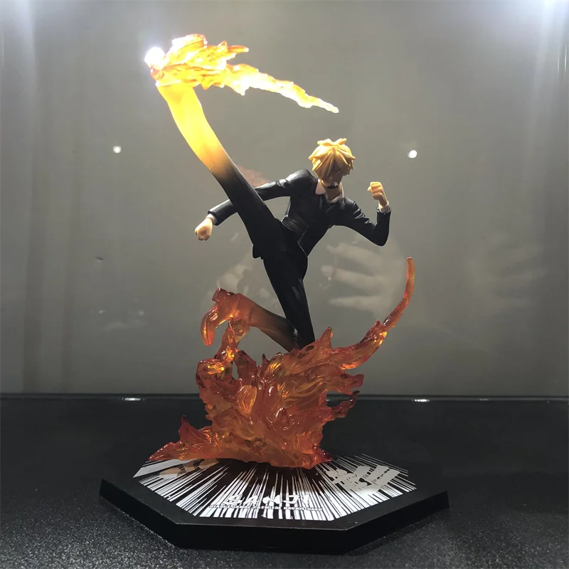 One Piece Action Figures Sanji Fire Foot Model Toy 160mm PVC Toys  Anime Sanji Japanese Anime Figure