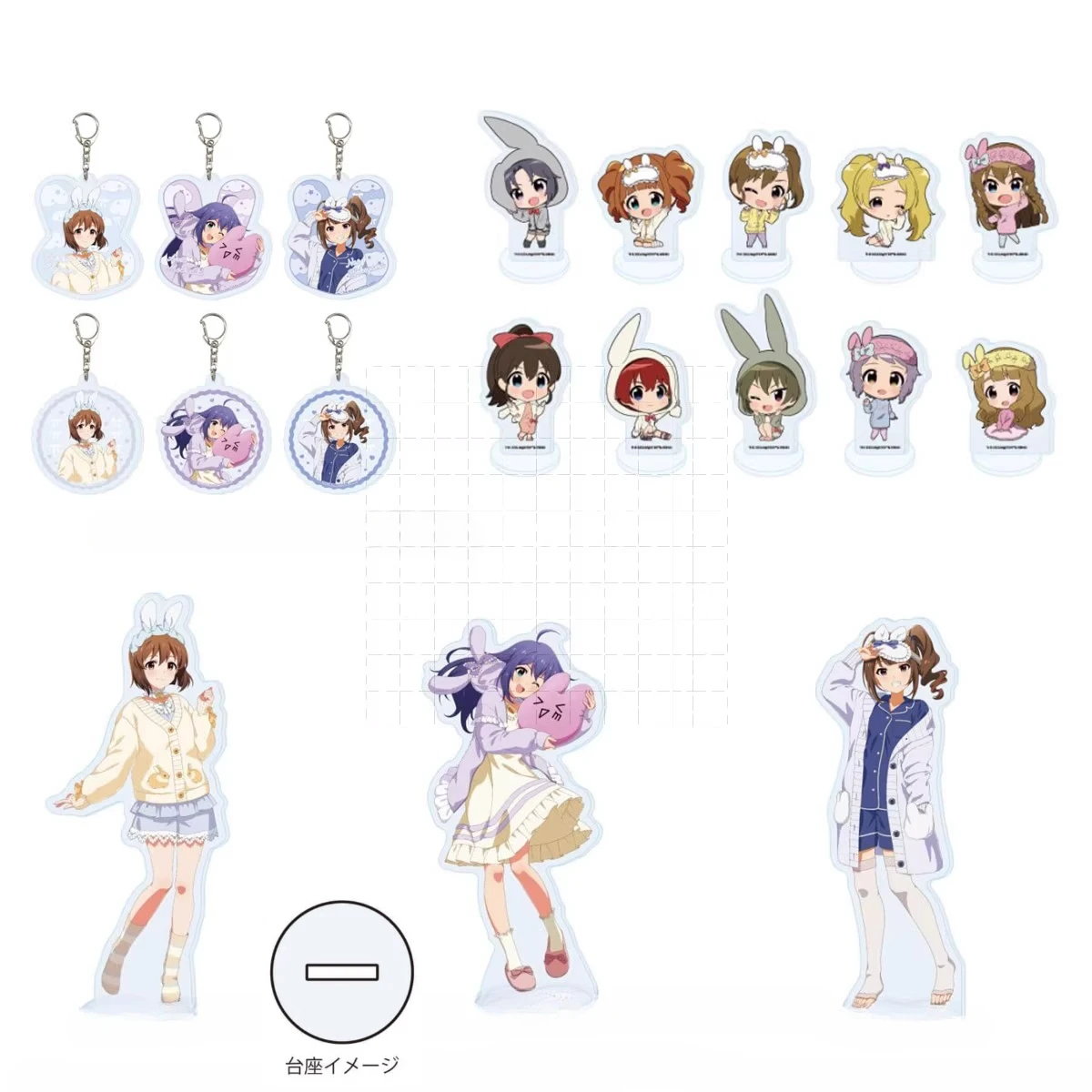 

Game Mochizuki Anna Yokoyama Nao Hagiwara Yukiho Acrylic Stand Figure Doll Anime Keychain Cosplay Toy for Gift