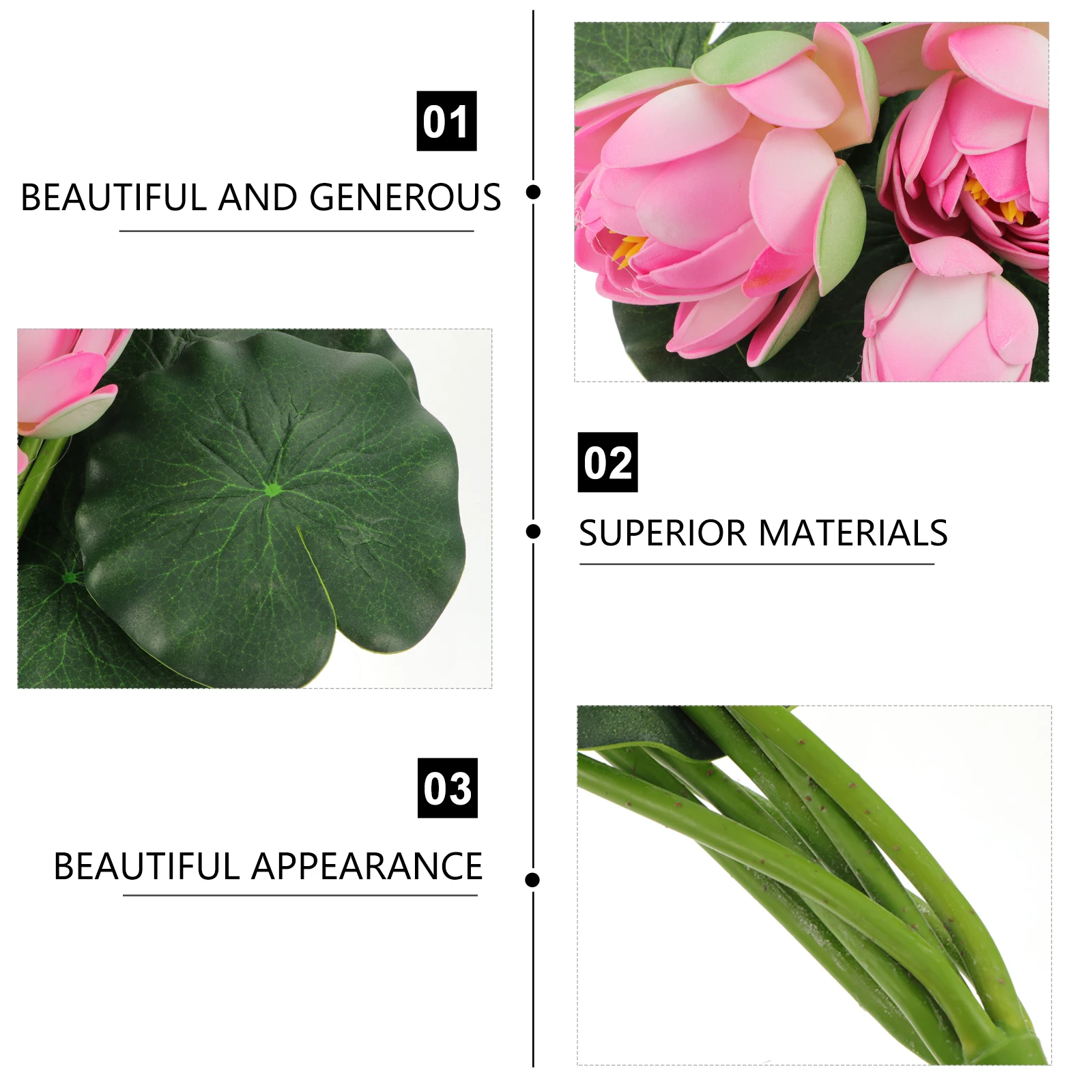 

2pcs Simulated Lotus Artificial Flower Decorations Wedding Home Office Living Room Simulation Flowers Adornments Plastic