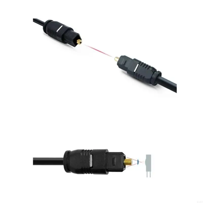 E1PF Digitale optische Toslink -kabel Digitale audiokoord Toslink Adapter Draadlijn Spdif Audiokabel met metalen
