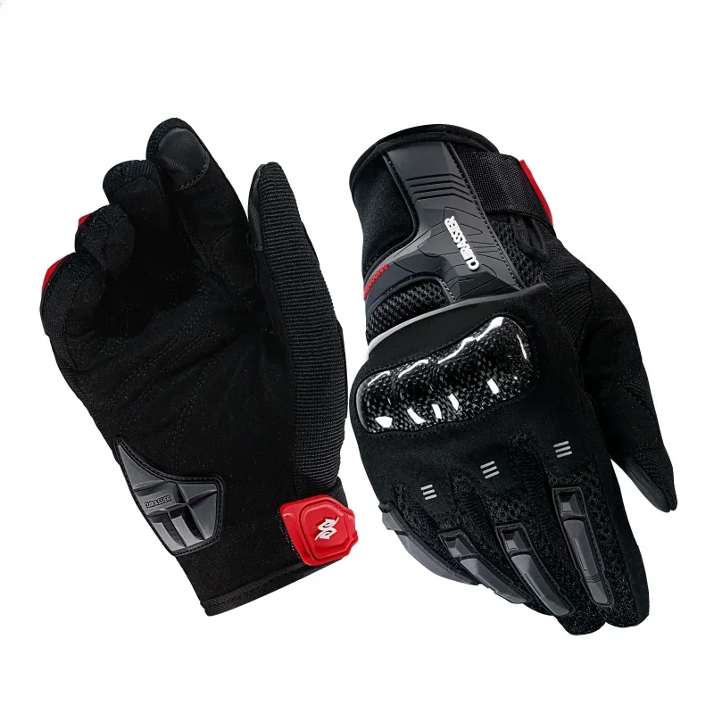 

Cuirassier Summer Motorcycle Men Carbon Fiber Moto Non-slip Motorbiker Motocross Riding Gloves Touch Screen