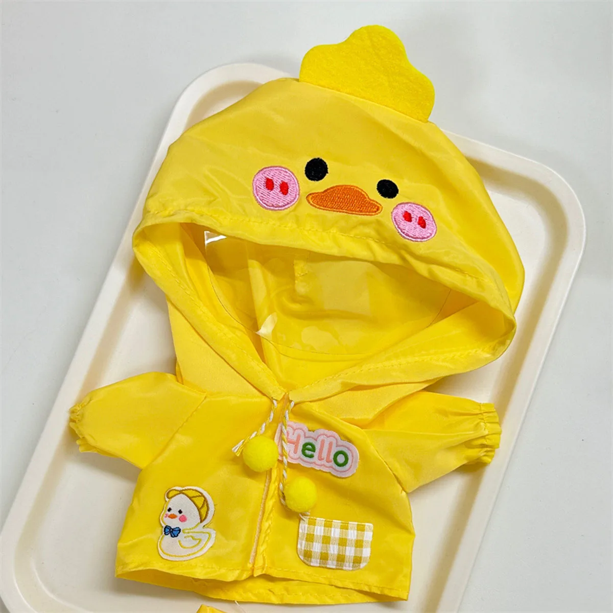 Mini Plush Doll Clothes Outfit Accessories Dinosaur Raincoat Set For Labubu Idol V1 V2 Doll Clothes Gift