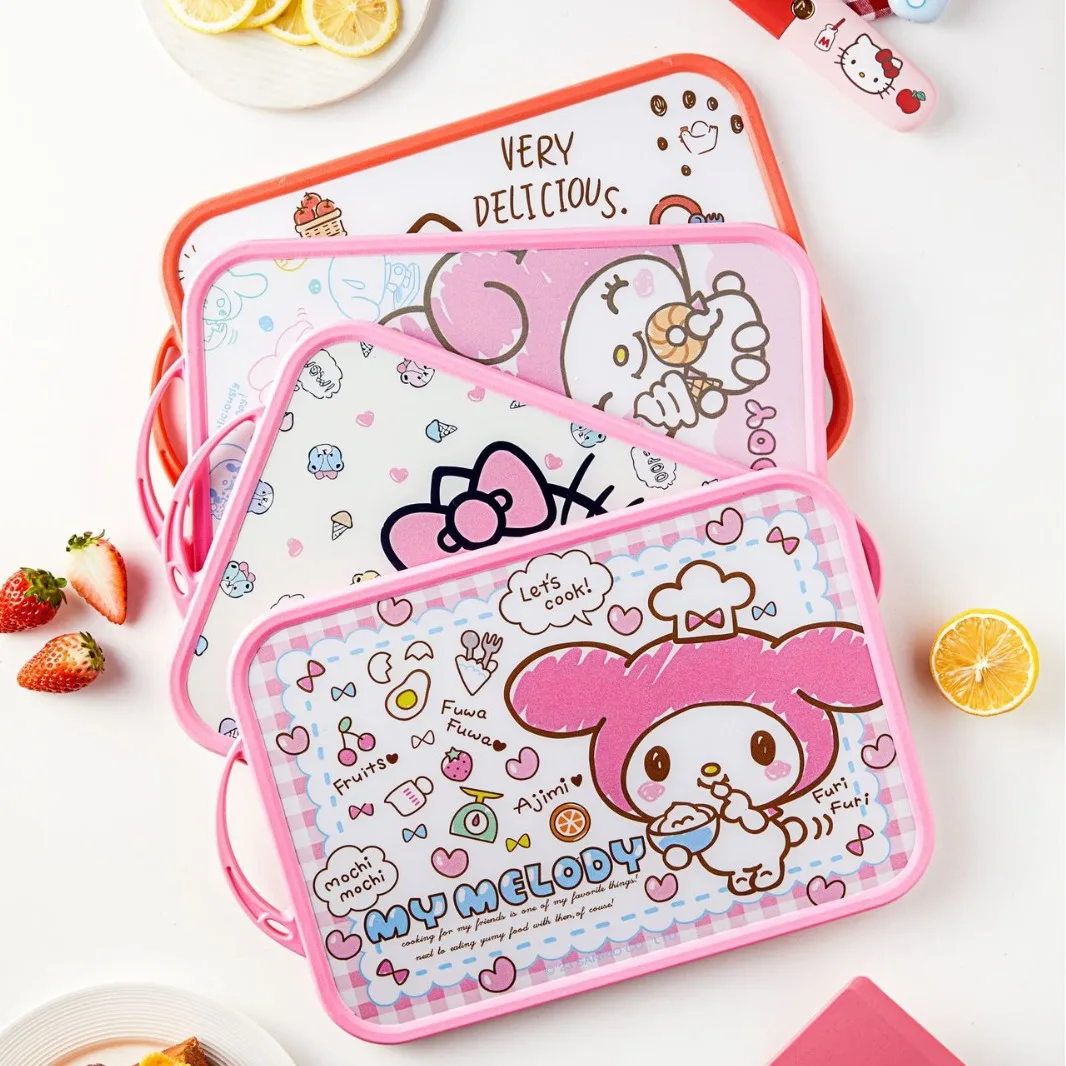 Sanrio Kuromi My Melody Cute Hello Kitty Cinnamoroll Chopping Board Kawaii Periphery Lovely Cartoon Home Decor Kitchen Utensils