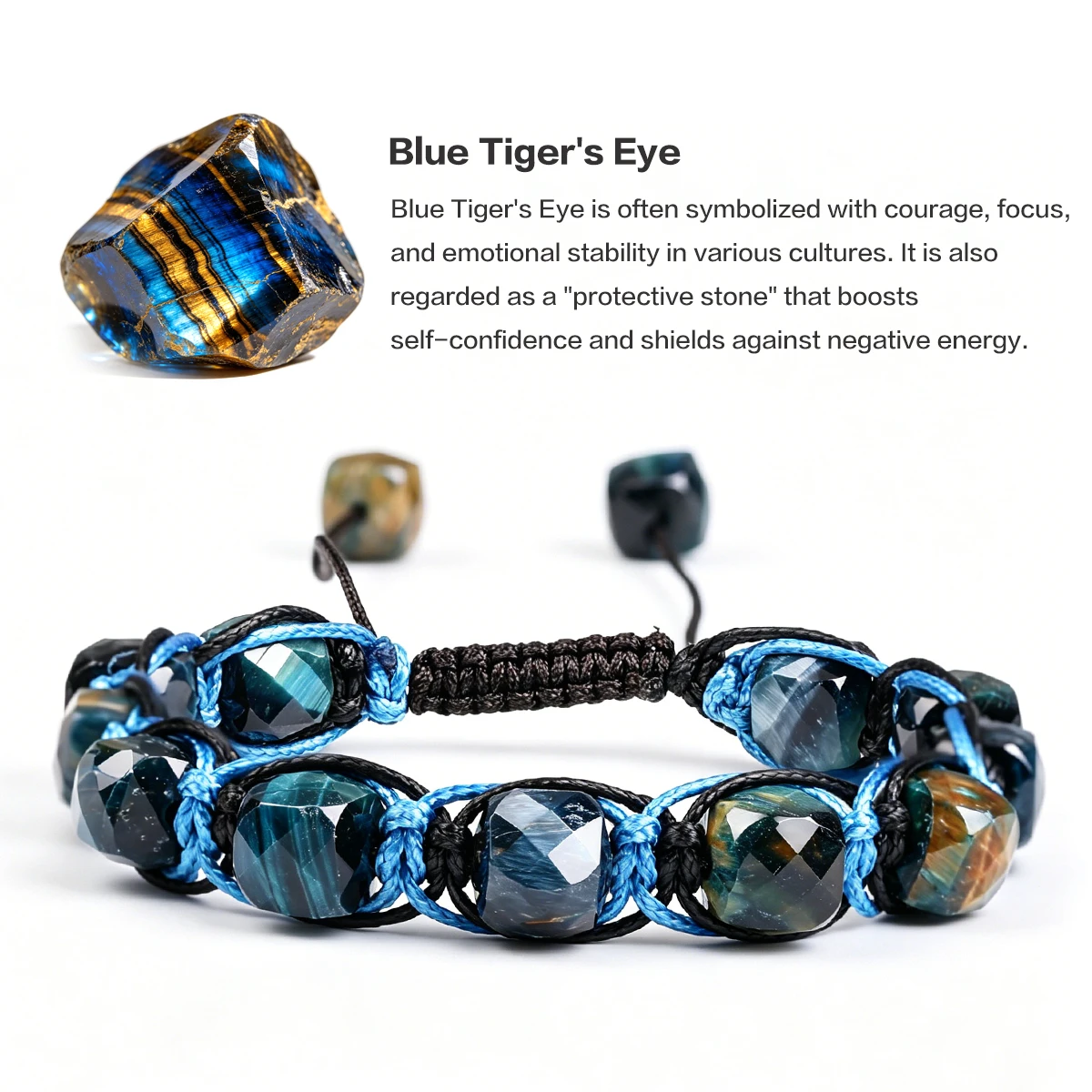 Herren-Armband aus natürlichem Citrin, gewebtes Armband, roher gelber Kristall, zieht Reichtum, Fülle, Heilstein, Schmuck, Geschenk für männliche Geschäftsleute – Detail 11