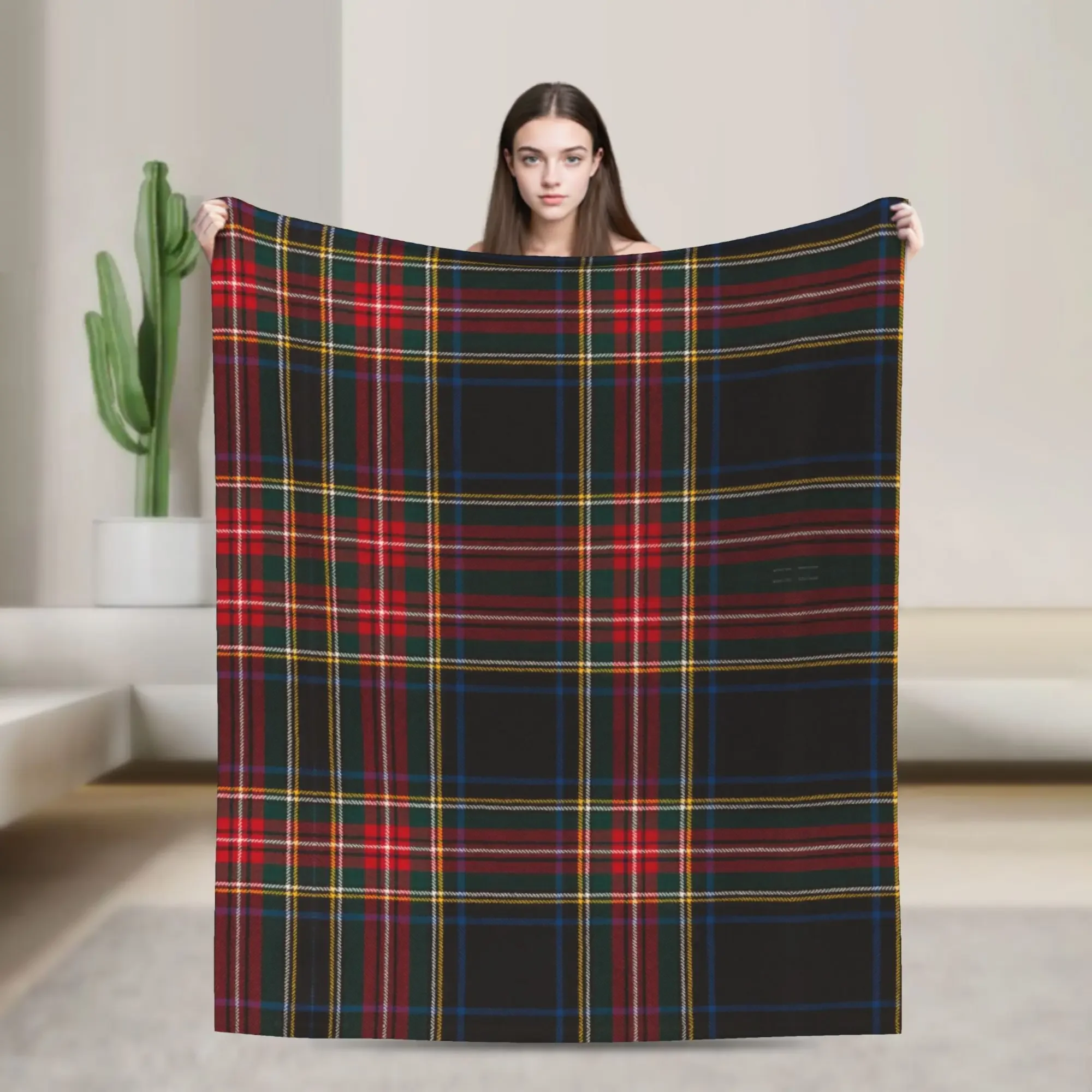 

Tartan Plaid Fashion Blankets Fleece Autumn/Winter Multifunction Lightweight Throw Blanket for Bed Car Bedspread