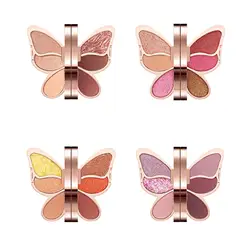 Portable 6 Color Butterfly Eyeshadow Palette Shimmer Matte for Mother Wife