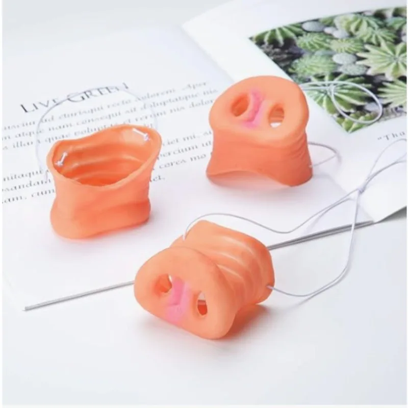 2/4/8 قطع أنوف الخنزير للأطفال الجدة خنزير خطم تأثيري قناع مع شريط مرن للأطفال هالوين حفلة عيد ميلاد لوازم